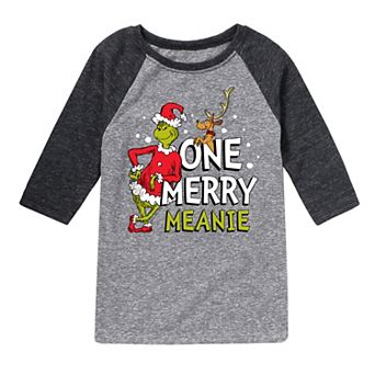 Boys 8-20 Dr. Seuss How the Grinch Stole Christmas Meanie Raglan Graphic Tee