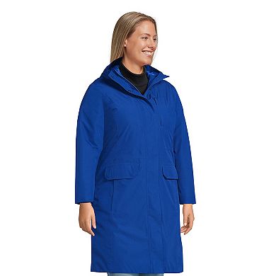 Plus Size Lands' End Insulated Waterproof Raincoat