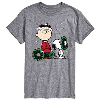 Big & Tall Peanuts Charlie Wreath Tee