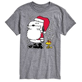 Big & Tall Peanuts Santa Reindeer Tee