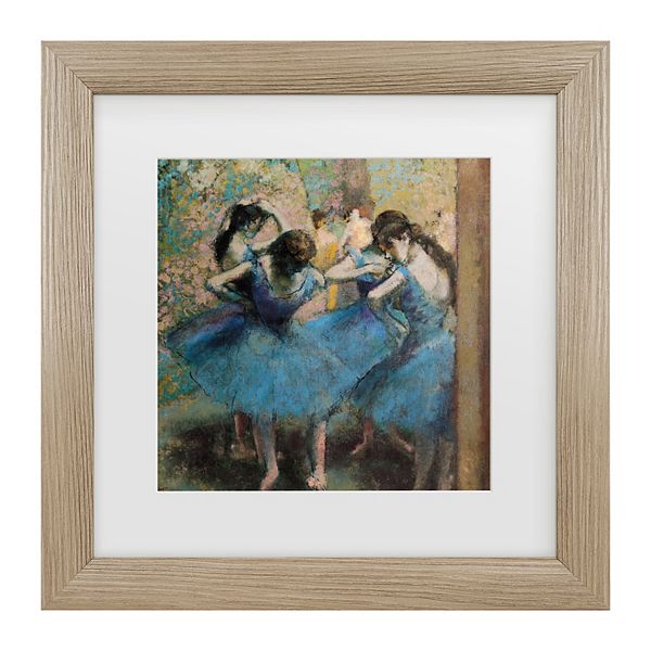 Edgar Degas Dancers in Blue Framed Wall Art