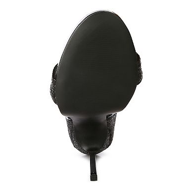 London Rag Straight Fire Women's Glitter High Heel Sandals