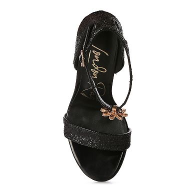 London Rag Straight Fire Women's Glitter High Heel Sandals