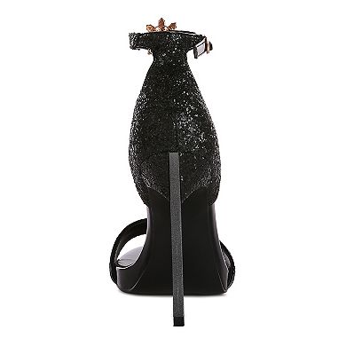 London Rag Straight Fire Women's Glitter High Heel Sandals