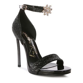 London Rag Straight Fire Women's Glitter High Heel Sandals