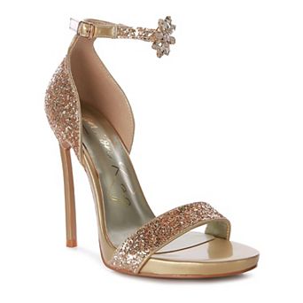 London Rag Straight Fire Women's Glitter High Heel Sandals