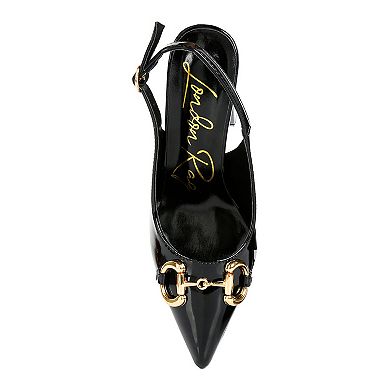 London Rag All Nighter Women's Patent Slingback Heels