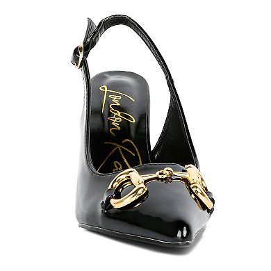 London Rag All Nighter Women's Patent Slingback Heels
