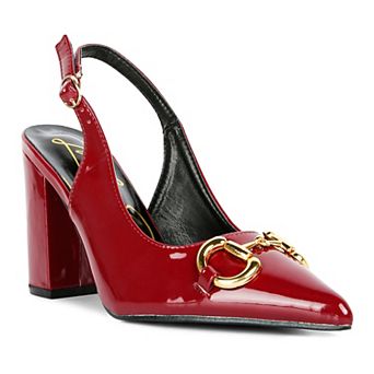 London Rag All Nighter Women's Patent Slingback Heels