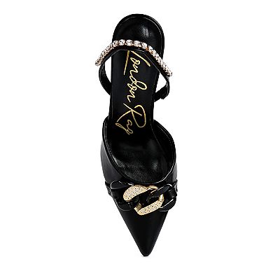 London Rag Pull Me Women's Embellished Slingback Dress Shoes