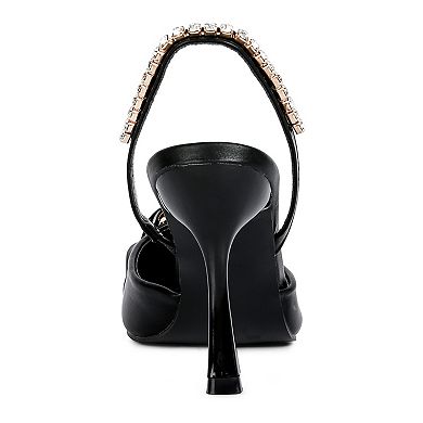 London Rag Pull Me Women's Embellished Slingback Dress Shoes