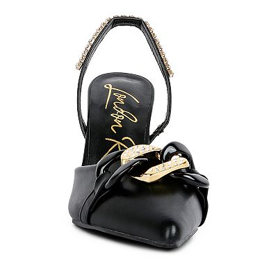 London Rag Pull Me Women's Embellished Slingback Dress Shoes