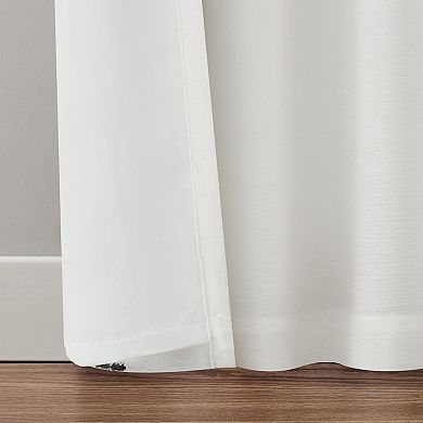 Indigo Ink Rogue Embroidered Rod Pocket Blackout Curtain Panel