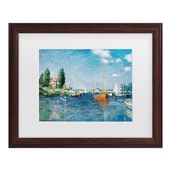 Claude Monet Red Boats at Argenteuil Framed Wall Art