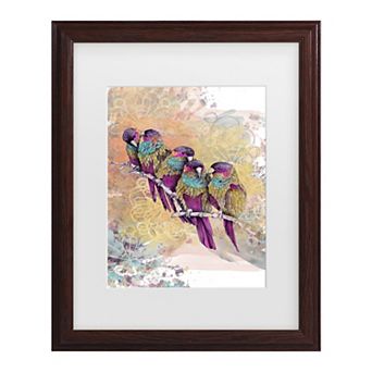 Purple Parrots Framed Wall Art