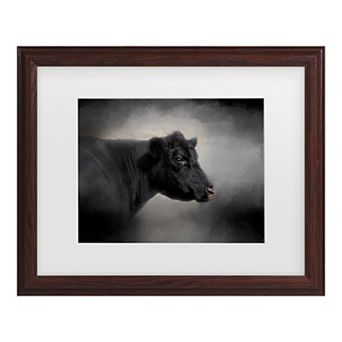 Portrait Of The Black Angus Cow Framed Wall Art