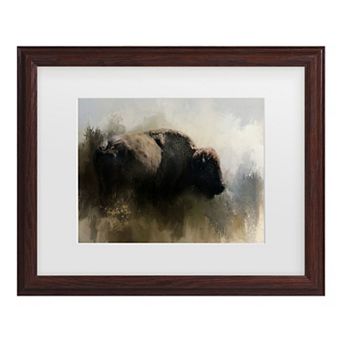 Abstract American Bison Framed Wall Art
