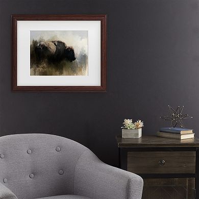 Abstract American Bison Framed Wall Art
