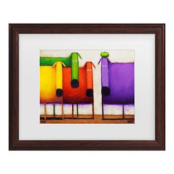 Rainbow Dogs Framed Wall Art