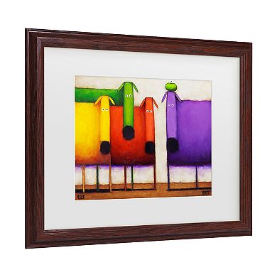 Rainbow Dogs Framed Wall Art