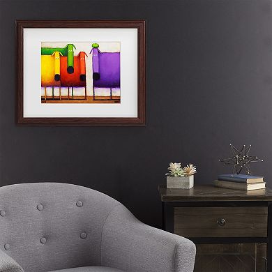 Rainbow Dogs Framed Wall Art
