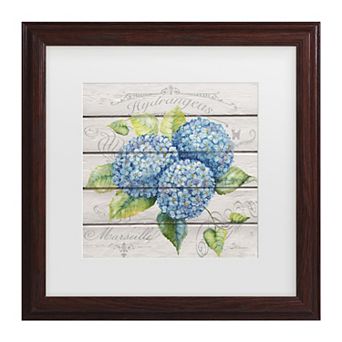 Blue Hydrangeas Framed Wall Art