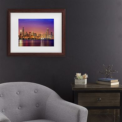 Chicago Dusk Skyline Framed Wall Art