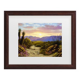 Trademark Fine Art Anthony Casay "Desert Scene" Matted Framed Wall Art