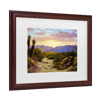 Trademark Fine Art Anthony Casay "Desert Scene" Matted Framed Wall Art