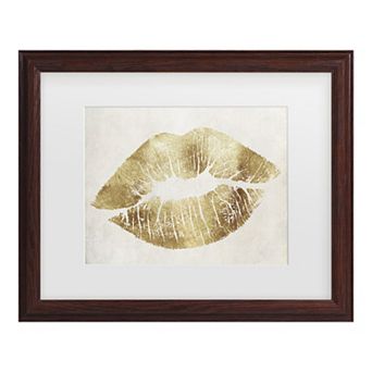 Trademark Fine Art Color Bakery "Hollywood Kiss Gold" Matted Framed Wall Art