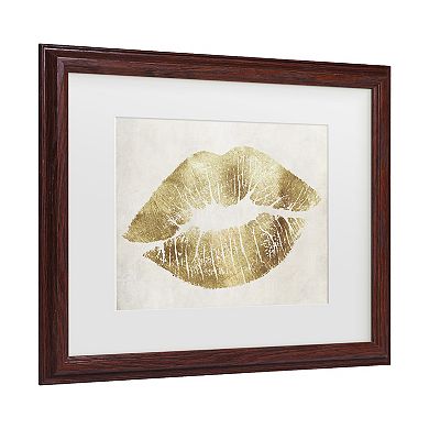 Trademark Fine Art Color Bakery "Hollywood Kiss Gold" Matted Framed Wall Art