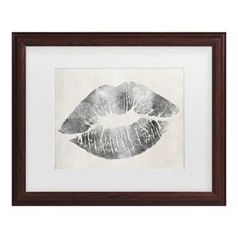 Trademark Fine Art Color Bakery "Hollywood Kiss Silver" Matted Framed Wall Art