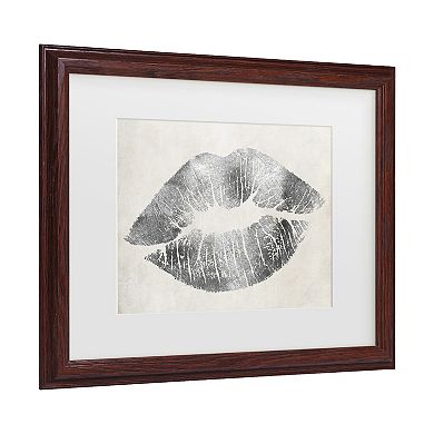 Trademark Fine Art Color Bakery "Hollywood Kiss Silver" Matted Framed Wall Art