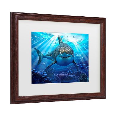 Trademark Fine Art Howard Robinson "Stalking Shark" Matted Framed Wall Art