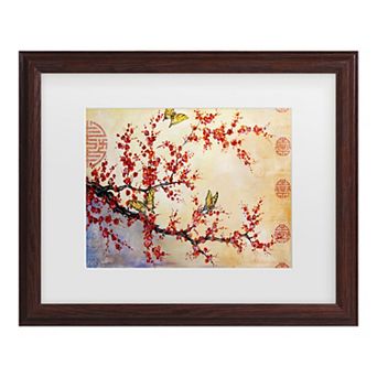Trademark Fine Art Butterfly Blossoms Framed Wall Art
