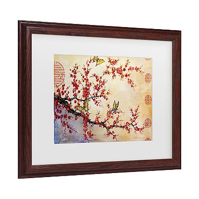 Trademark Fine Art Butterfly Blossoms Framed Wall Art
