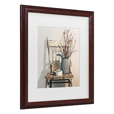 Trademark Fine Art Watering Can On Chair Framed Wall Art