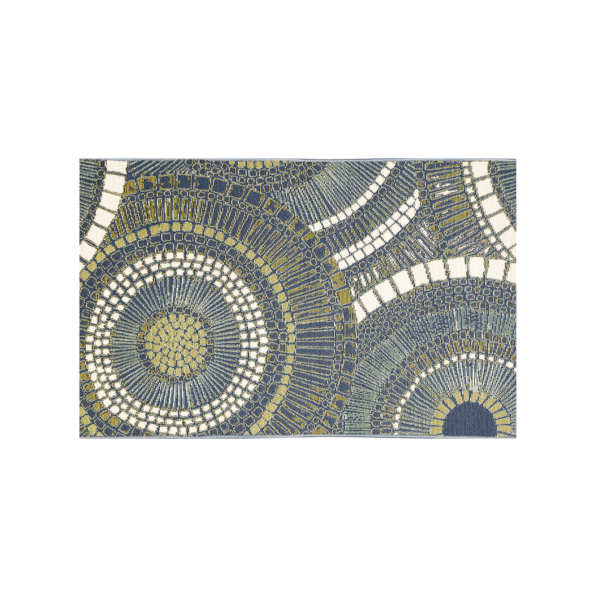 Liora Manne Esencia Circles Indoor Outdoor Mat, Blue