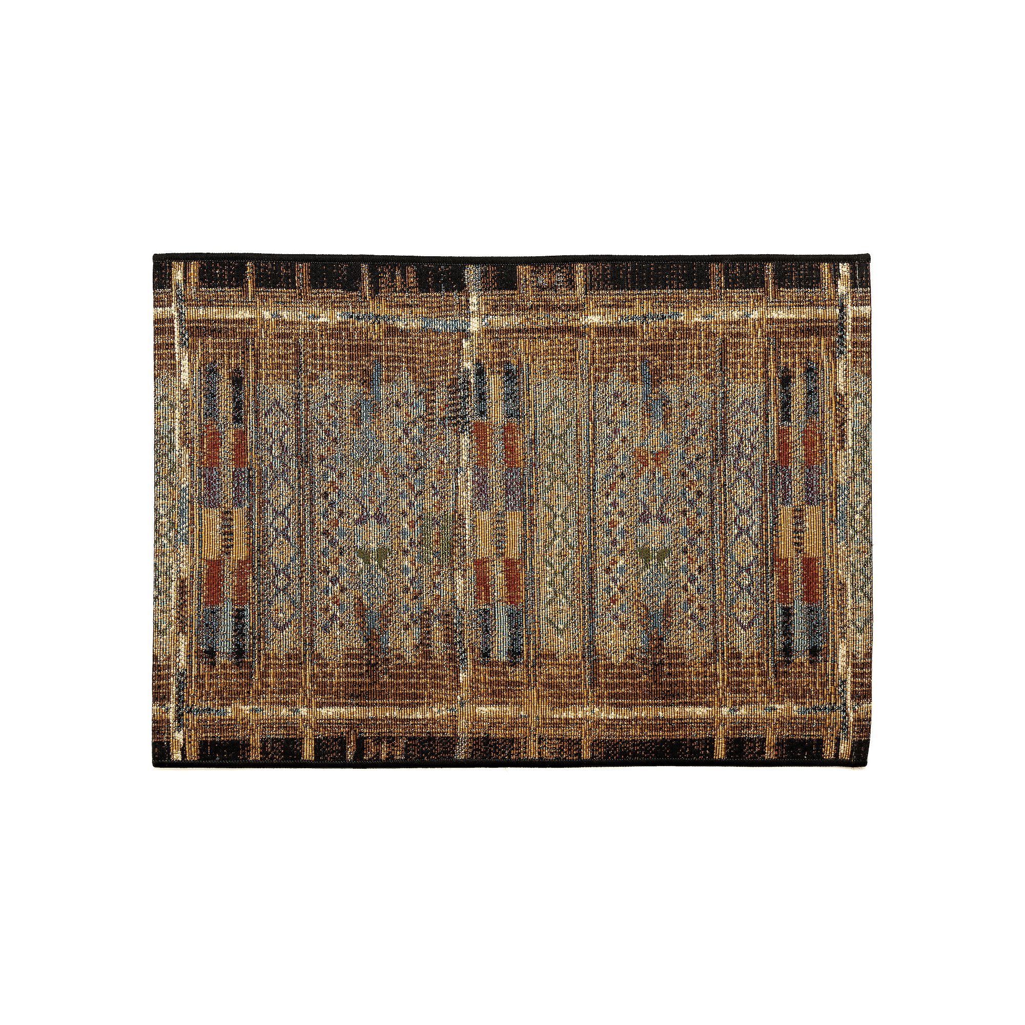 Liora Manne Esencia Tribal Stripe Indoor Outdoor Mat, Gold