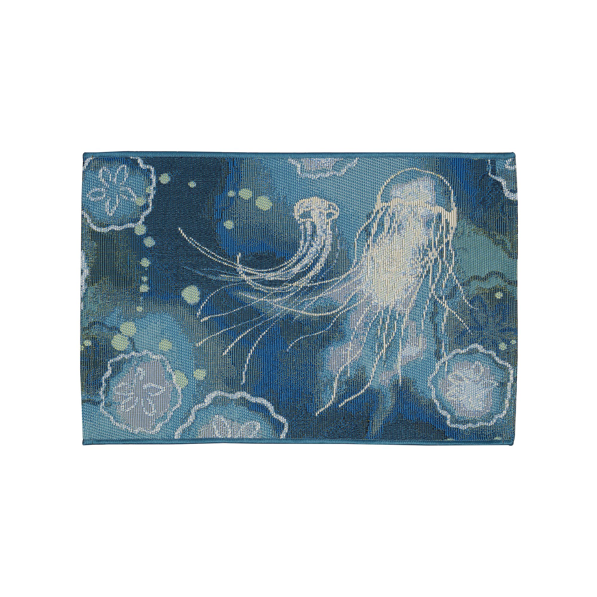 Liora Manne Esencia Jellyfish Indoor Outdoor Mat, Bloom