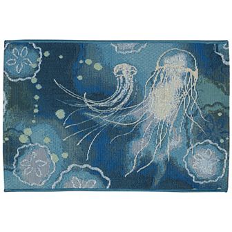 Liora Manne Esencia Jellyfish Indoor Outdoor Mat