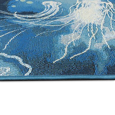 Liora Manne Esencia Jellyfish Indoor Outdoor Mat