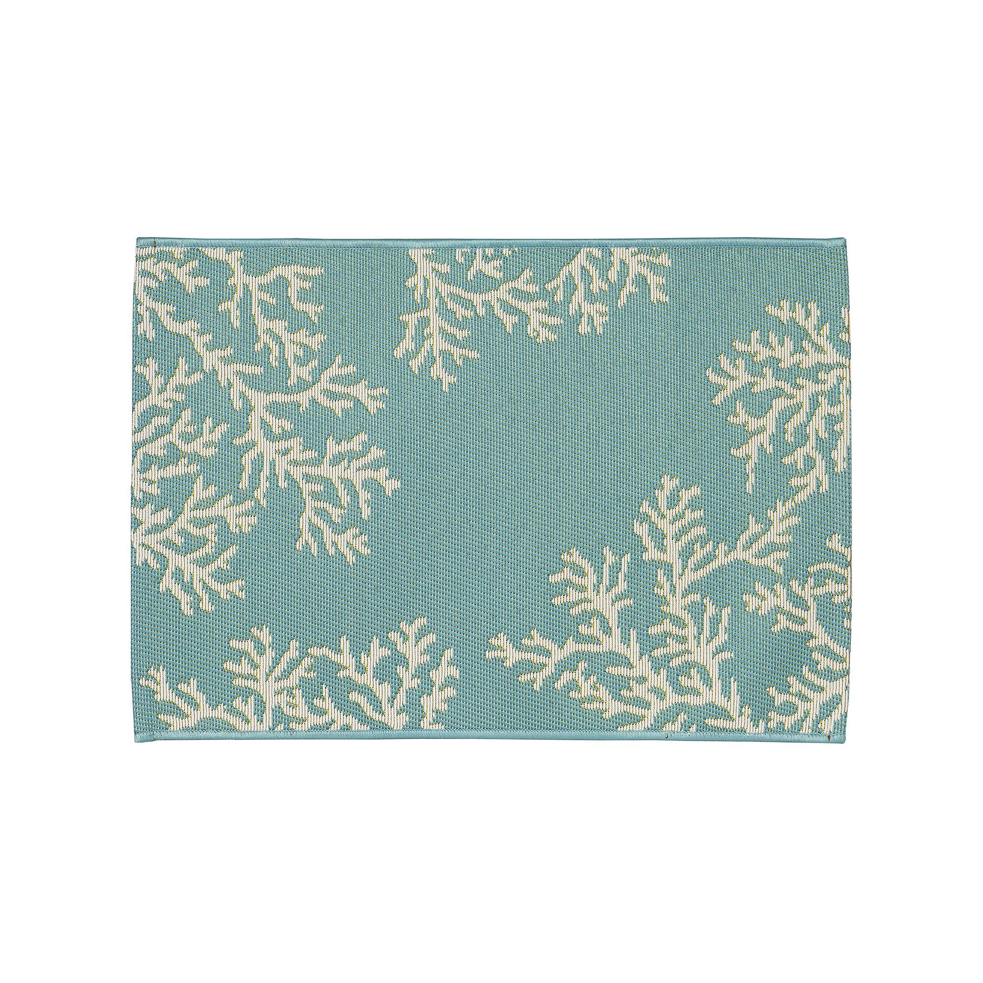 Liora Manne Esencia Coral Edge Indoor Outdoor Mat, Blue