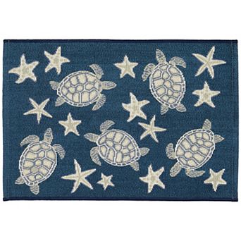 Liora Manne Esencia Turtle & Stars Indoor Outdoor Mat