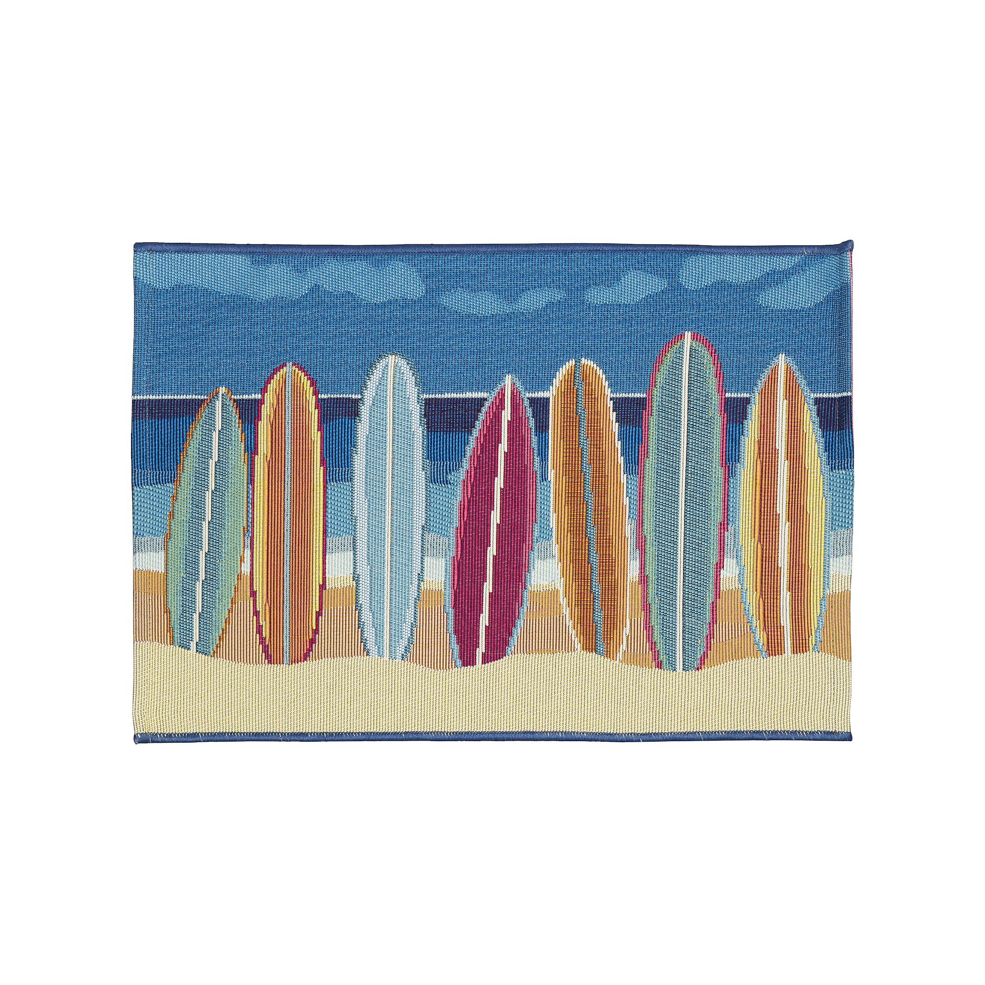 Liora Manne Esencia Surf Break Indoor Outdoor Mat, Blue