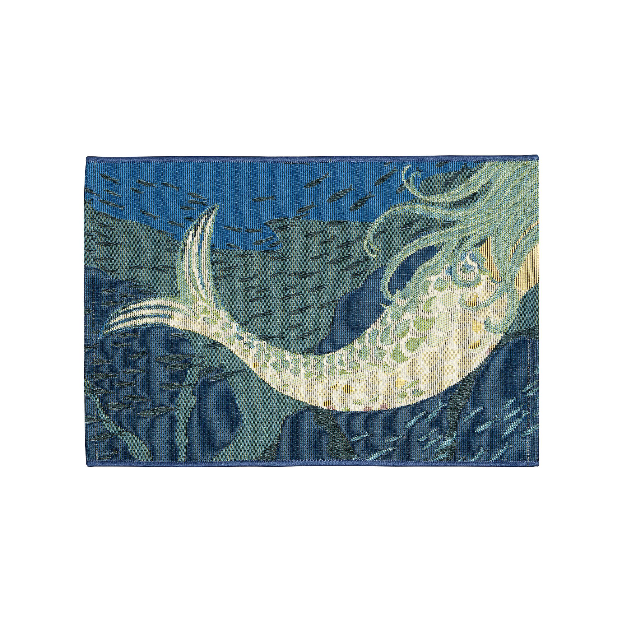 Liora Manne Esencia Mermaids Are Real Indoor Outdoor Mat, Blue