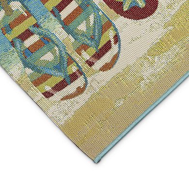 Liora Manne Esencia Flip Flops Forever Indoor Outdoor Mat