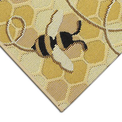 Liora Manne Esencia Bee Free Indoor Outdoor Mat