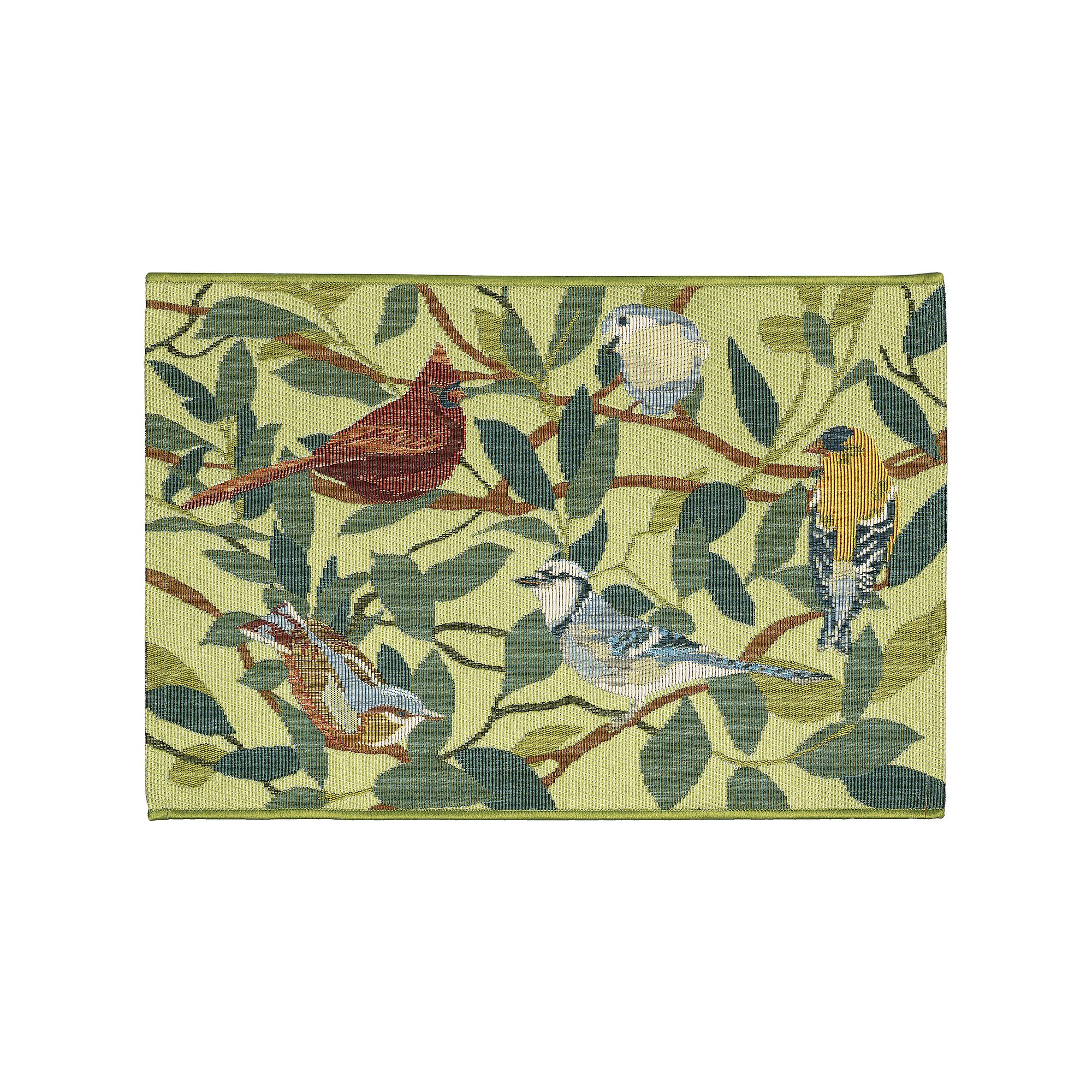 Liora Manne Esencia Birds Of A Feather Indoor Outdoor Mat, Green