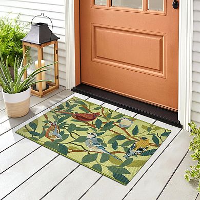 Liora Manne Esencia Birds Of A Feather Indoor Outdoor Mat